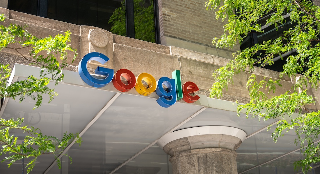 Google logo on building // Dreamstime.com